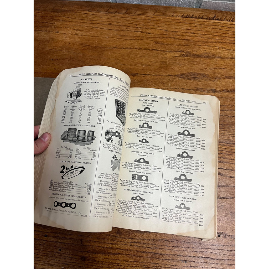 1926 Fred Kroner Hardware Wholesale Catalog Lacrosse, Wisconsin Ford Auto Tools