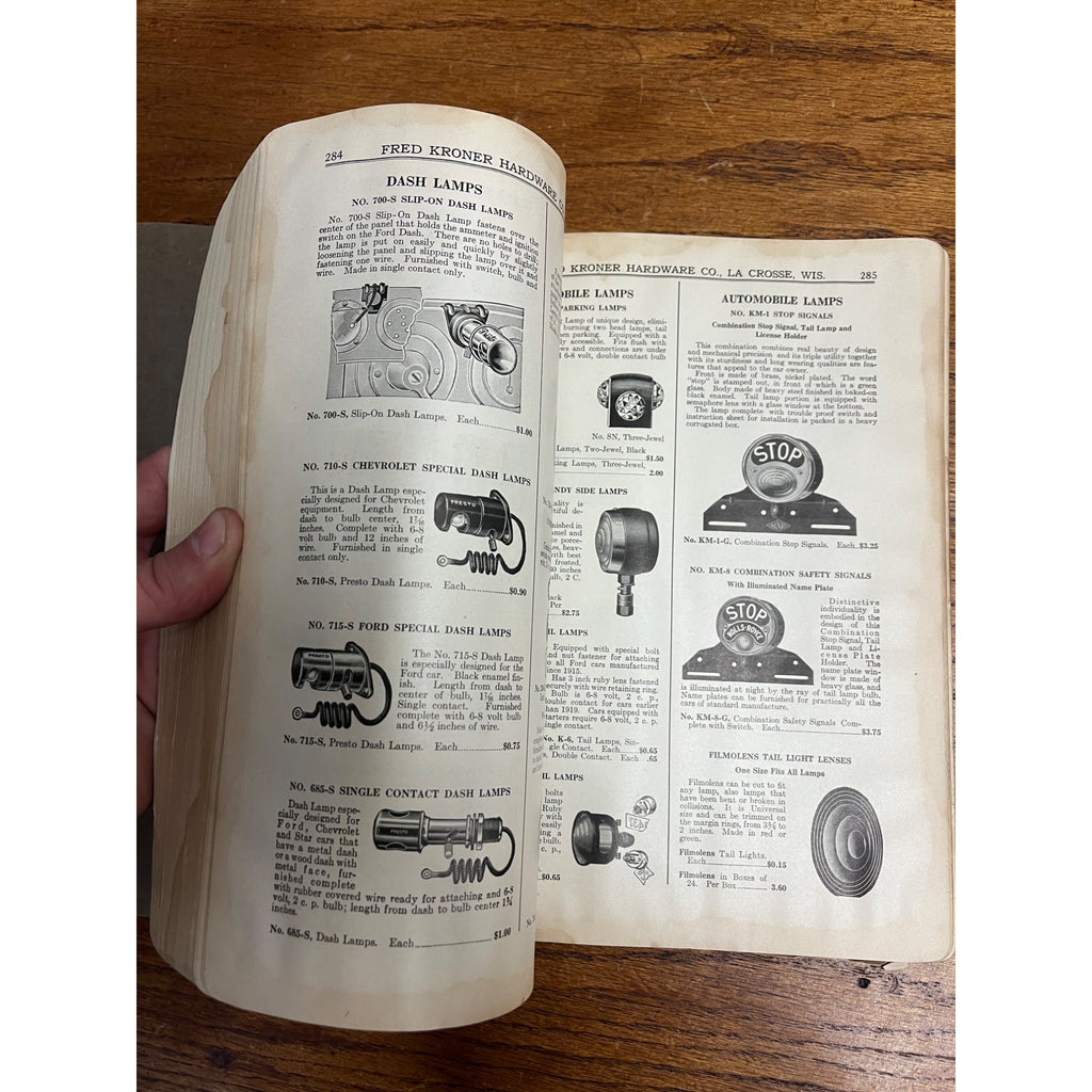1926 Fred Kroner Hardware Wholesale Catalog Lacrosse, Wisconsin Ford Auto Tools