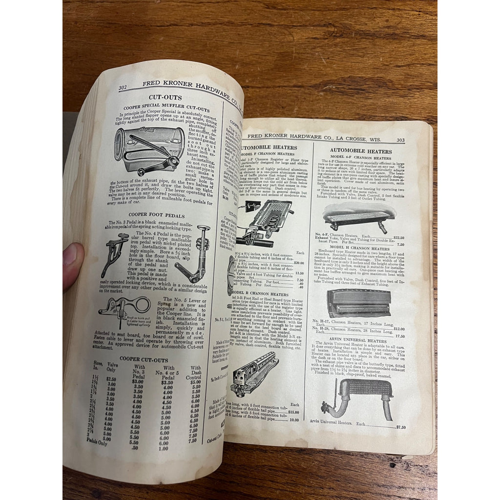 1926 Fred Kroner Hardware Wholesale Catalog Lacrosse, Wisconsin Ford Auto Tools