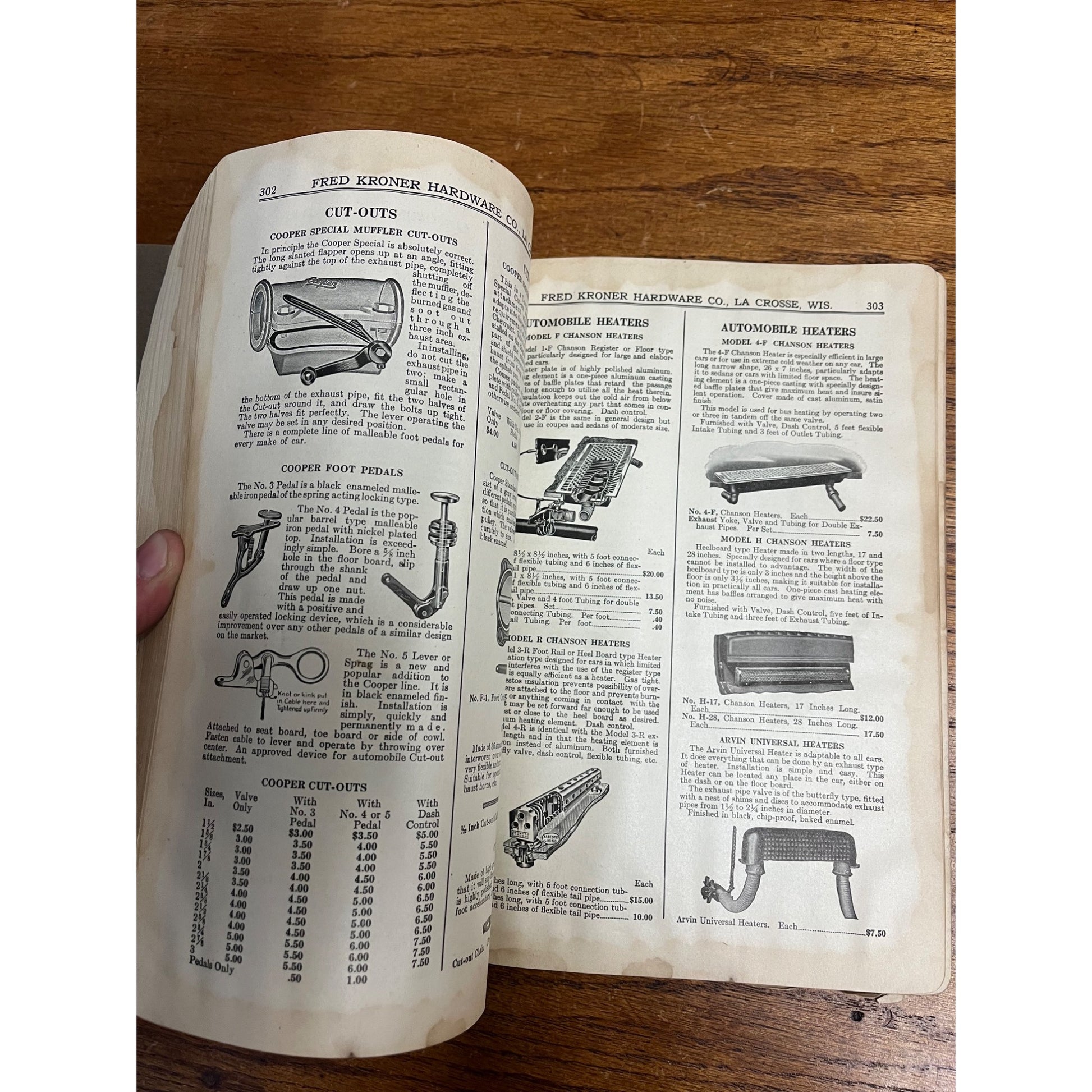 1926 Fred Kroner Hardware Wholesale Catalog Lacrosse, Wisconsin Ford Auto Tools