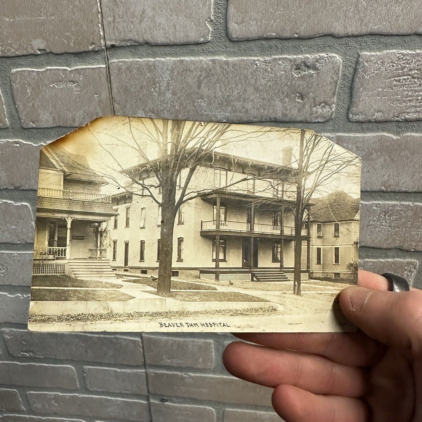 Vintage 1900s Beaver Dam Wis Hospital RPPC Postcard Real Photo