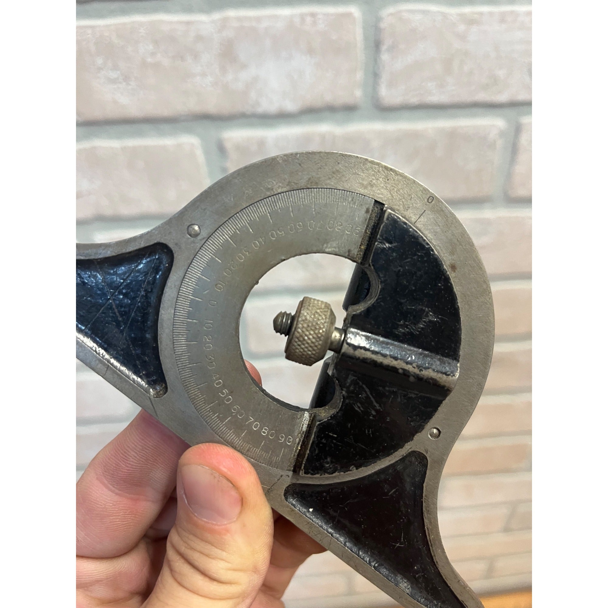 Vintage Machinist Tool Machinist's Protractor Head w/ Bubble Level  - Unbranded