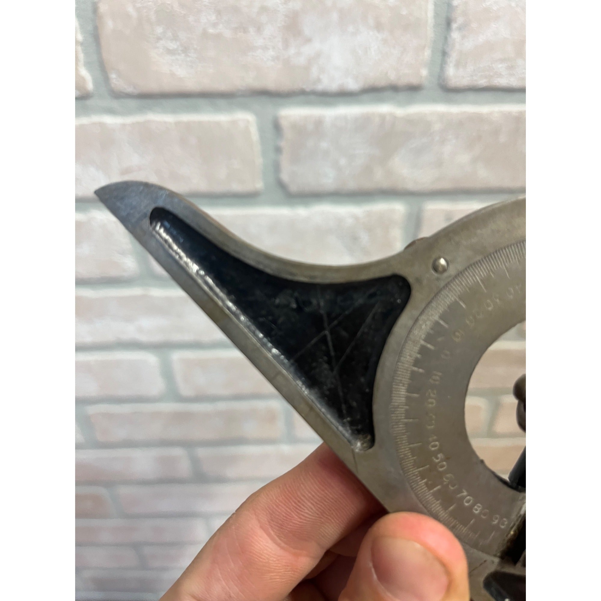 Vintage Machinist Tool Machinist's Protractor Head w/ Bubble Level  - Unbranded