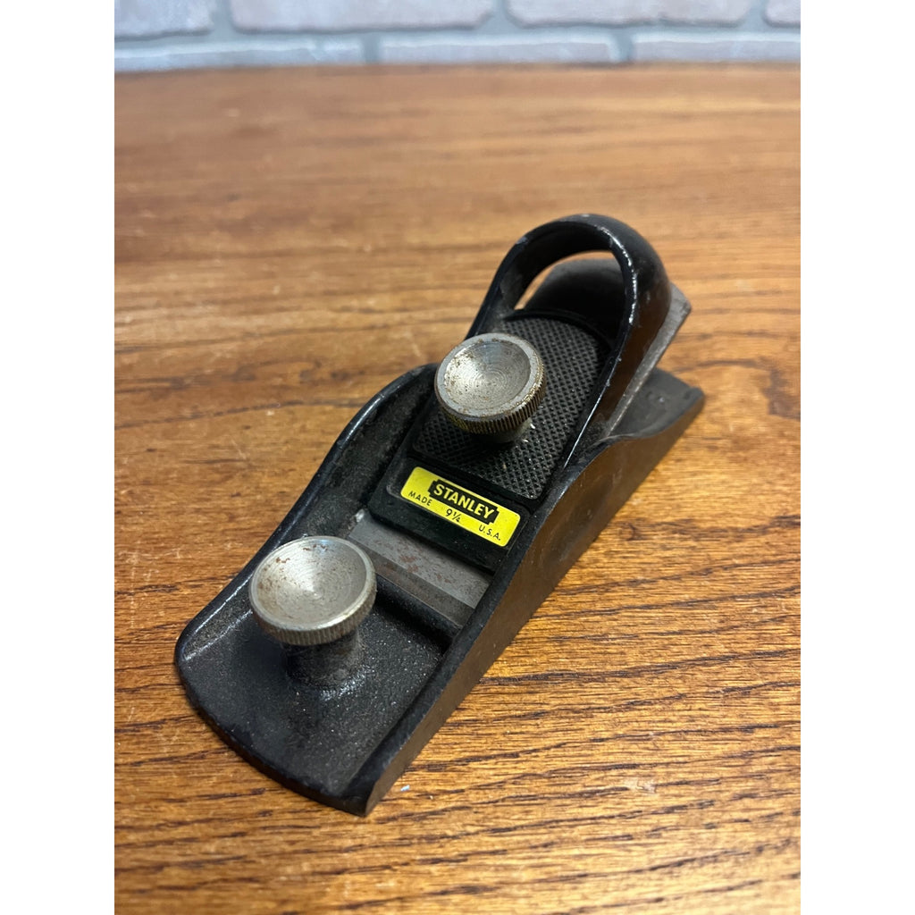 Vintage Stanley No. 9-1/4 Block Plane Adjustable Throat 6.5" Long