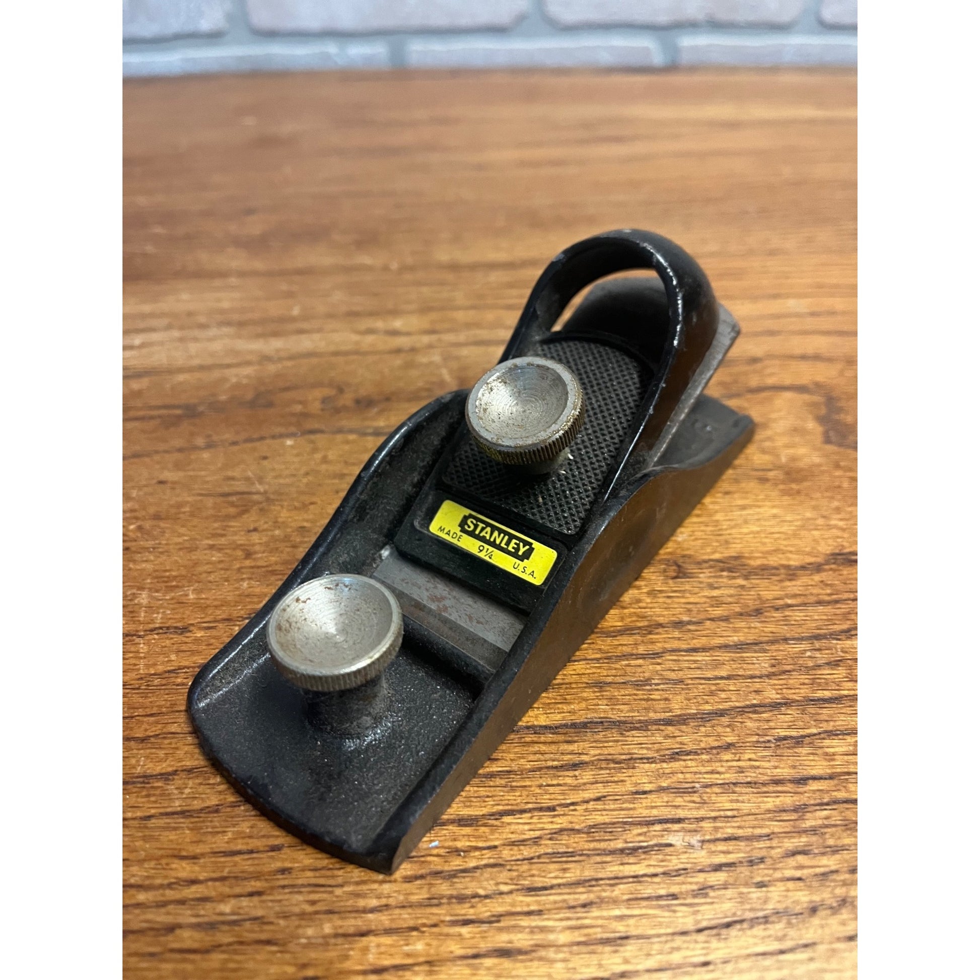 Vintage Stanley No. 9-1/4 Block Plane Adjustable Throat 6.5" Long