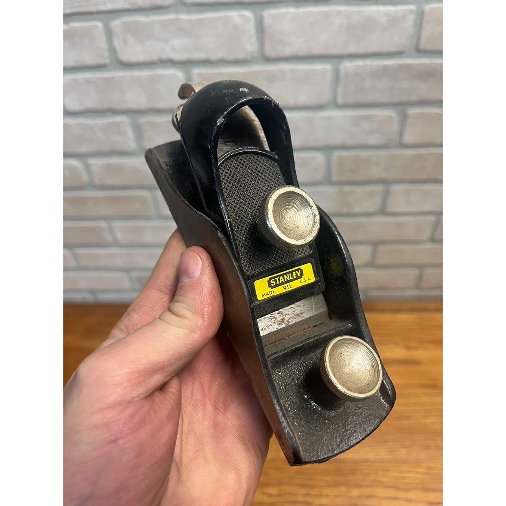 Vintage Stanley No. 9-1/4 Block Plane Adjustable Throat 6.5" Long