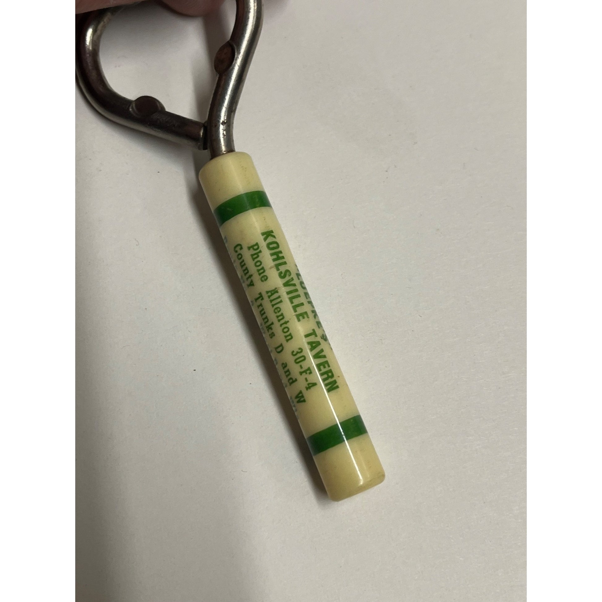 Vintage Luepke's Tavern Kohlsville West Bend Wisconsin Advertising Bottle Opener