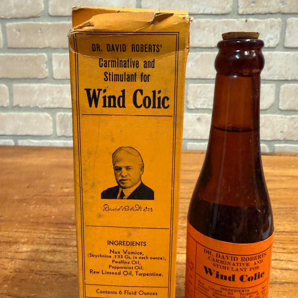 Vintage Dr. David Roberts Wind Colic Veterinarian Medicine w/ Box Waukesha Wis