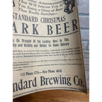 1912 - STANDARD BREWING CO. - SCRANTON PA - CHRISTMAS DARK BEER - PAPER AD