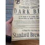 1912 - STANDARD BREWING CO. - SCRANTON PA - CHRISTMAS DARK BEER - PAPER AD
