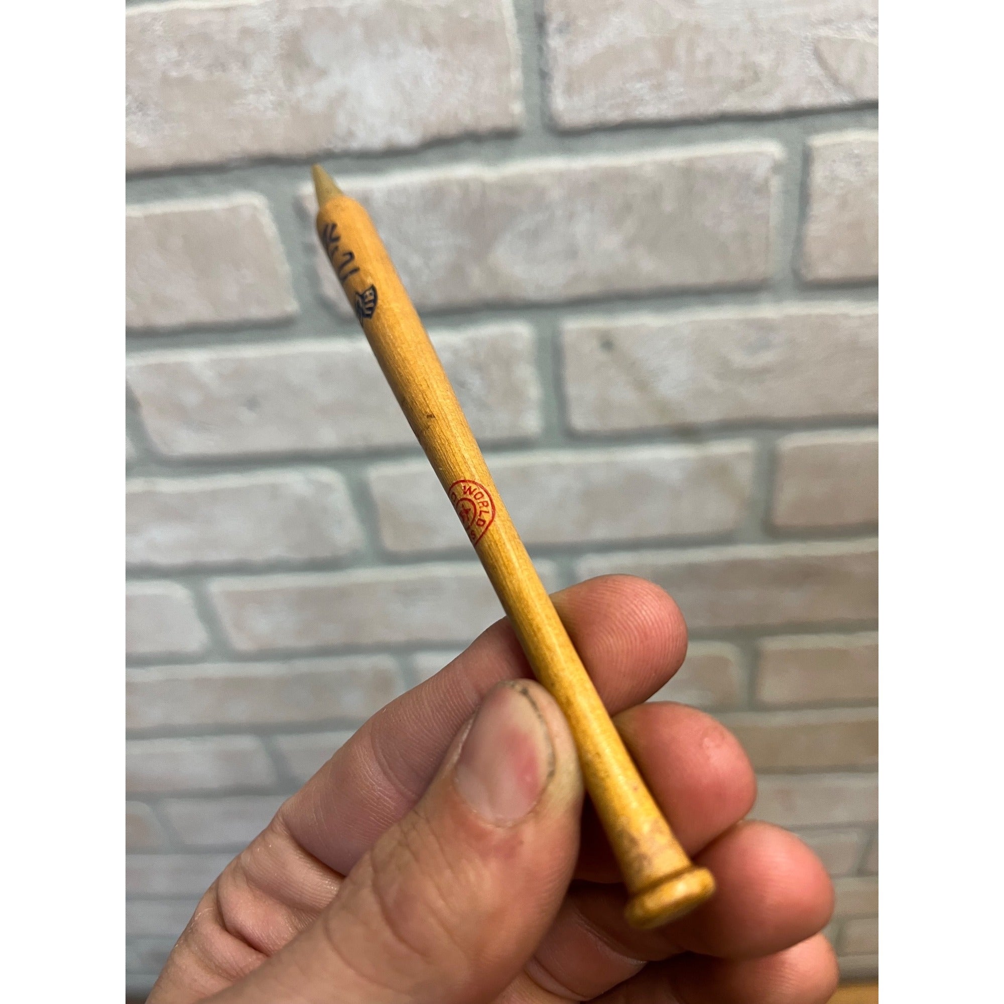Vintage 1950s New York Yankees Baseball Bat Pen Pencil Wood World Champions