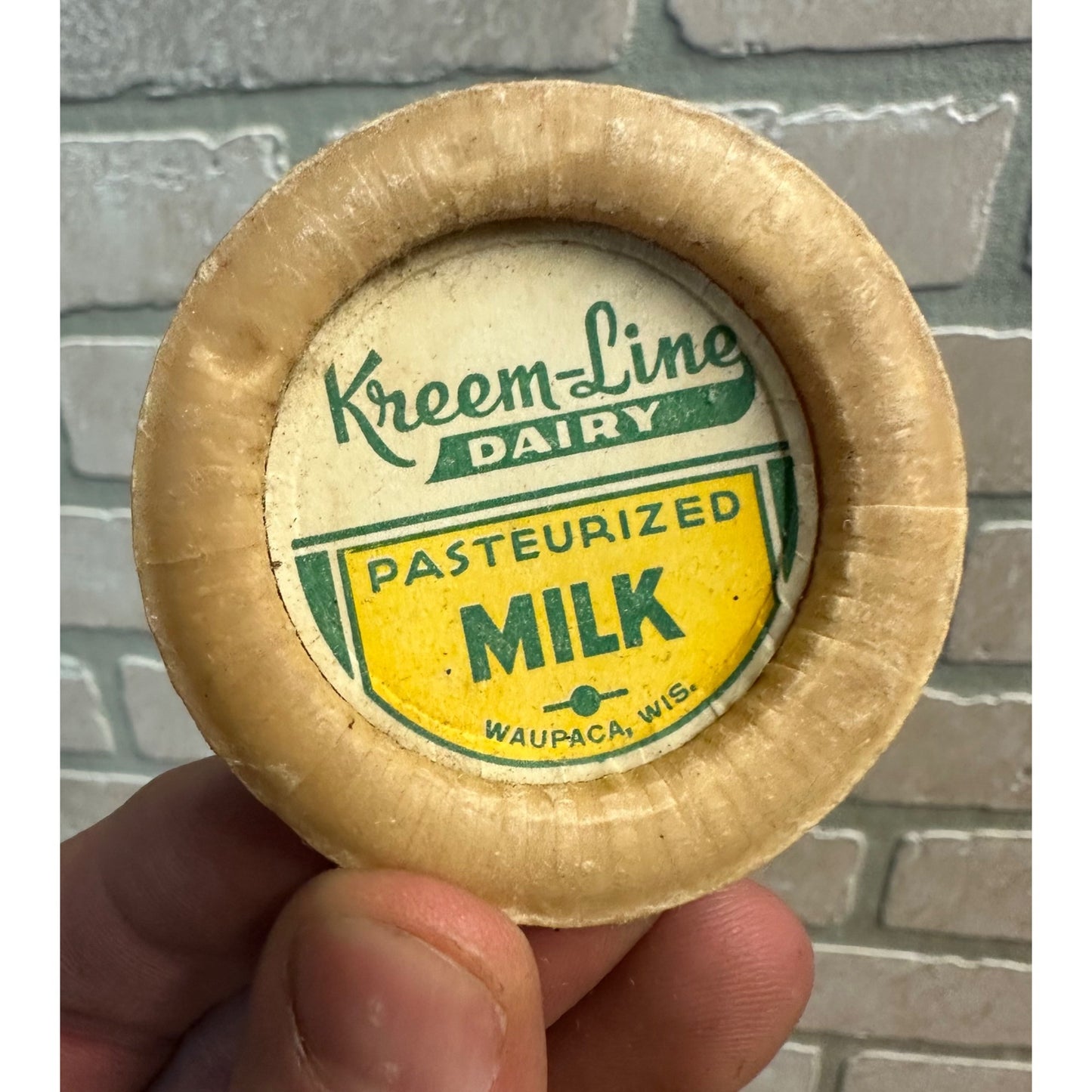 Milk Bottle Cap - Kreem-Line Dairy Farm - Waupaca, (Wisconsin) WI Wis