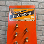 Dr Grabow Vintage Pipe Tobacco Smoking Display Stand Sign Retail Advertising.