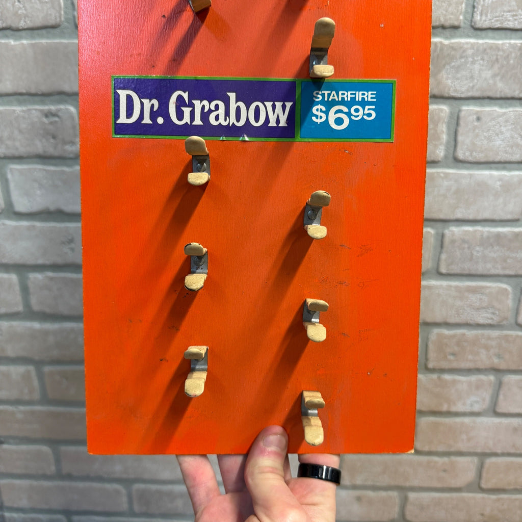 Dr Grabow Vintage Pipe Tobacco Smoking Display Stand Sign Retail Advertising.