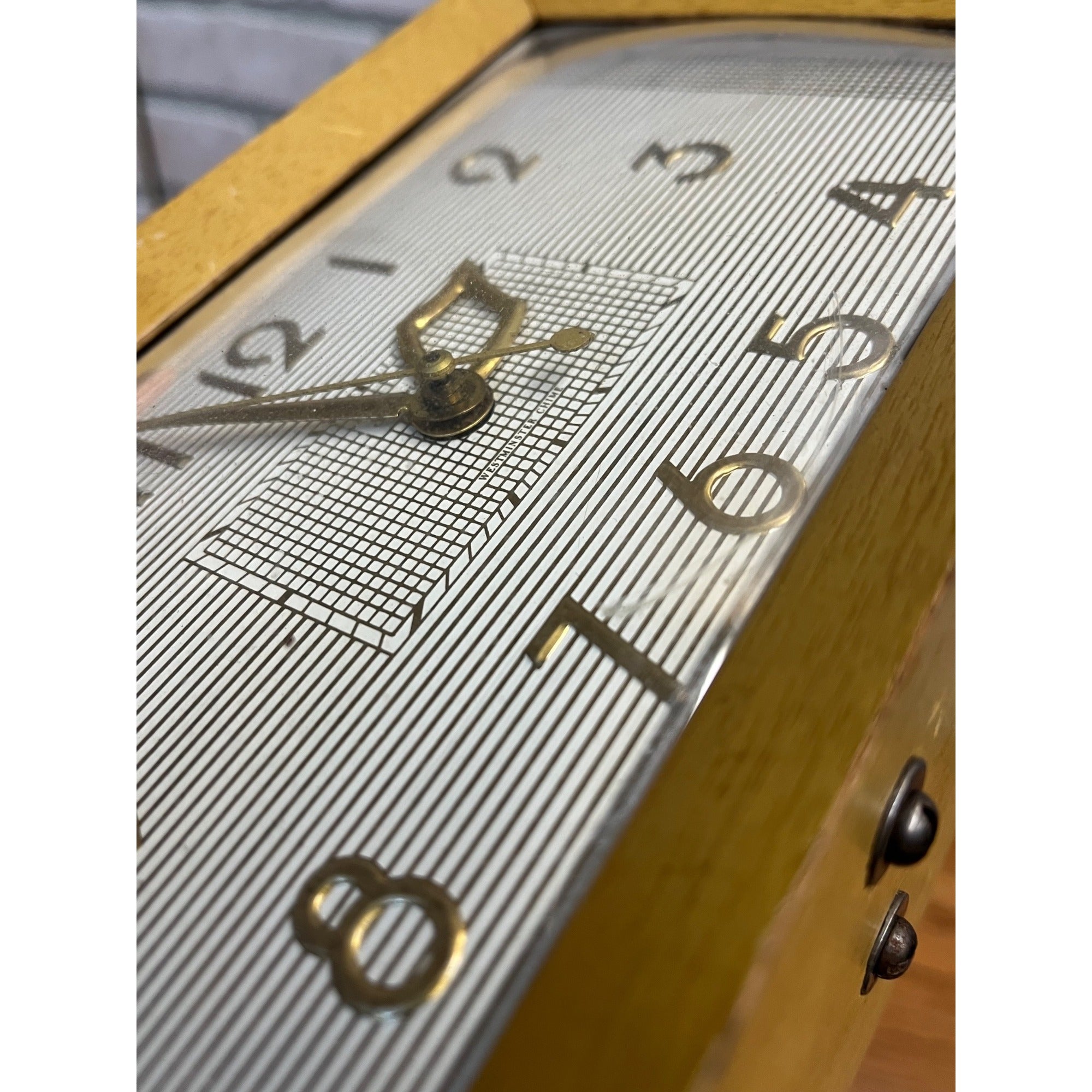 Vintage Imperial Westminster Chime Wood Mantel Clock Electric Tested and Working Midcentury 1950s