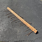 Antique Primitive Blacksmith Branding Wrought Iron Letters & Wall Rack Folk Art