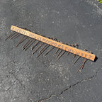 Antique Primitive Blacksmith Branding Wrought Iron Letters & Wall Rack Folk Art
