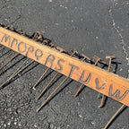 Antique Primitive Blacksmith Branding Wrought Iron Letters & Wall Rack Folk Art