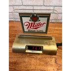Vintage Miller High Life Beer Desk Lamp Sign Digital Clock Bar Sign w Task Light