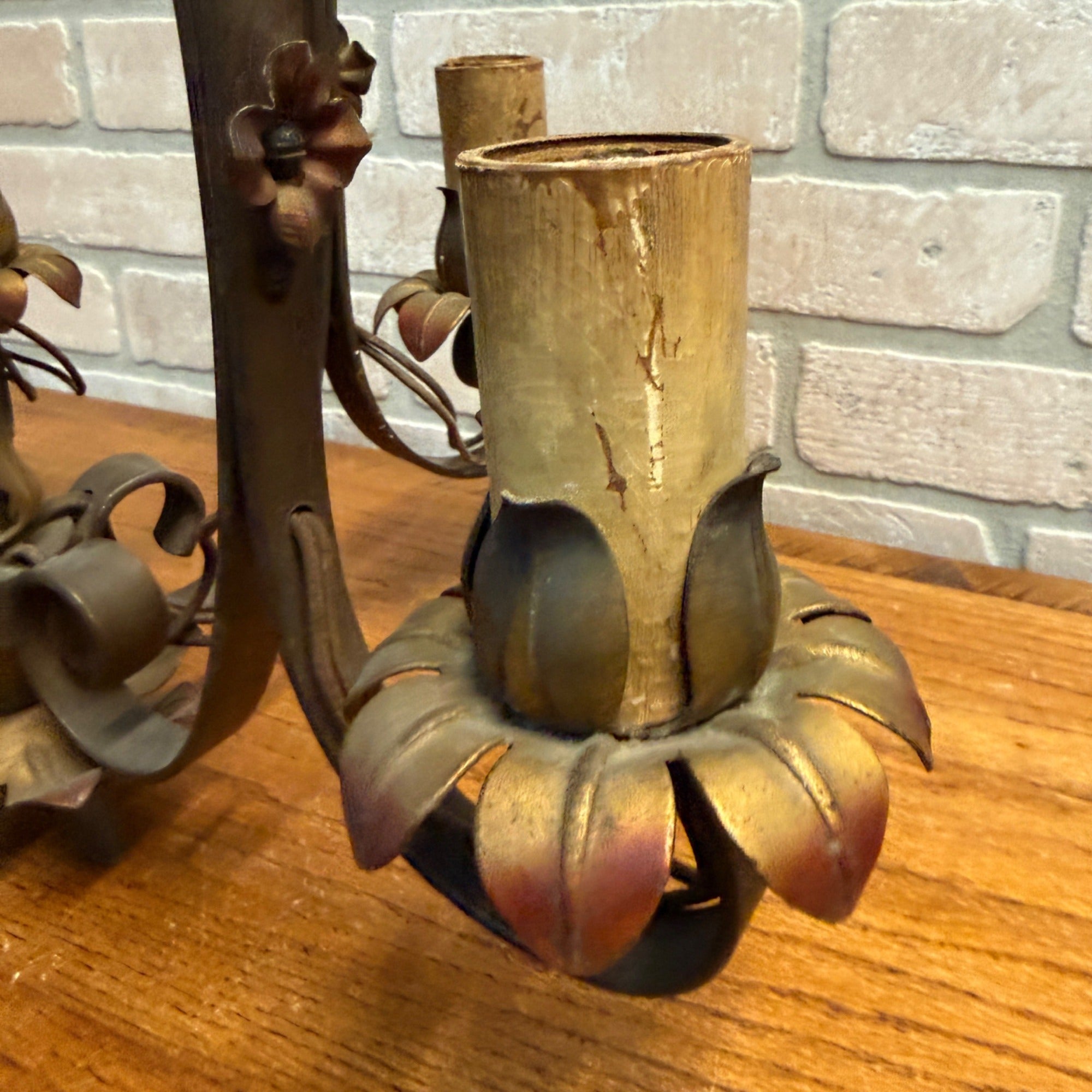 Antique Art Nouveau Victorian Hanging Ceiling Light Fixture Chandelier 5-Bulb