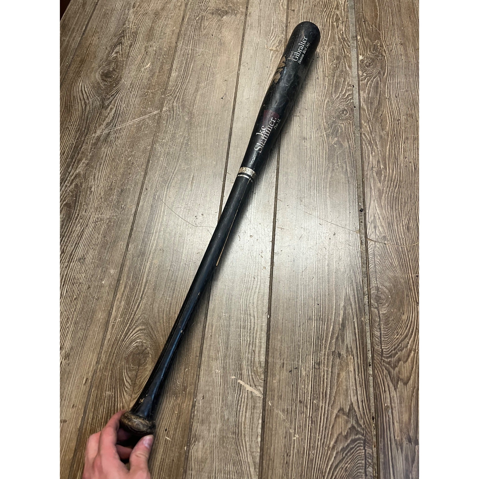 David Gibralter Signed Game Used Baseball Bat MLB Pro Boston Red Sox
