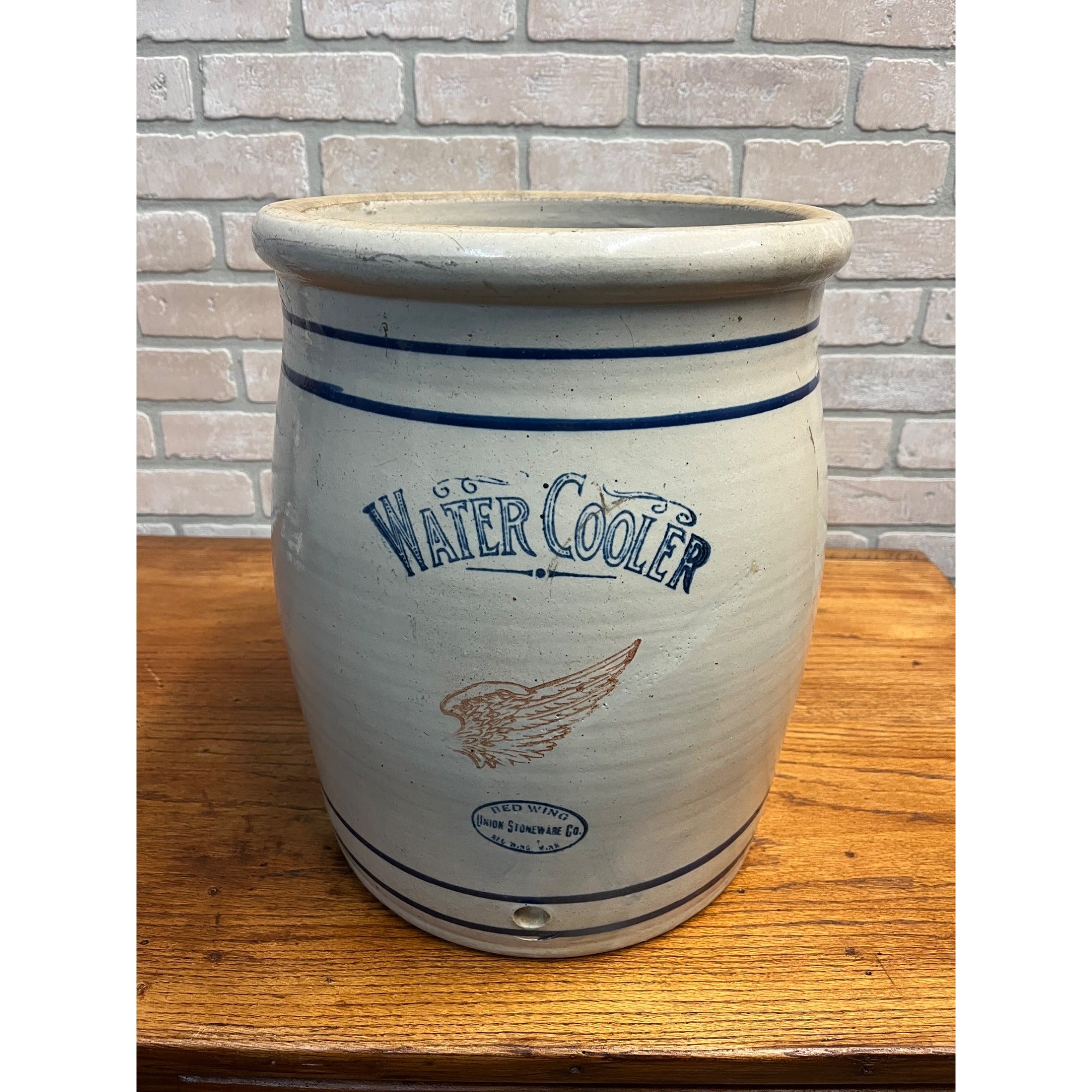 Red Wing Stoneware 6 Gallon Water Cooler Crock Primitive Farmhouse Antique