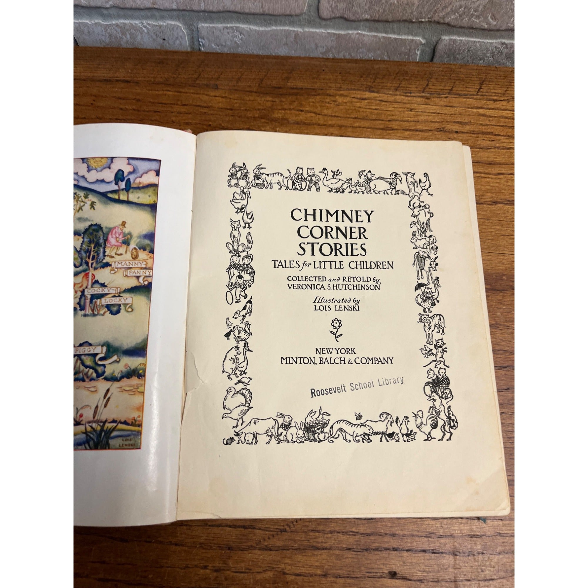 Vintage 1925 Chimney Corner Stories Children's Book Hardcover Hutchinson