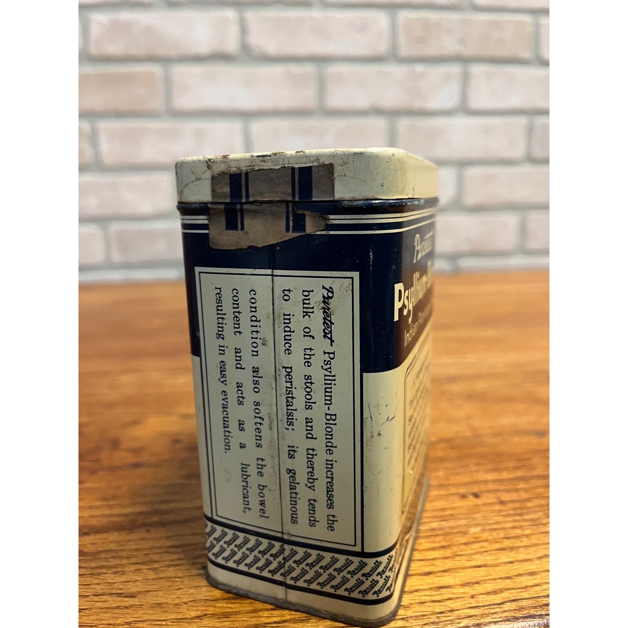 Vintage United Drug Co. Medicine Tin Can Indian Seed Druggist