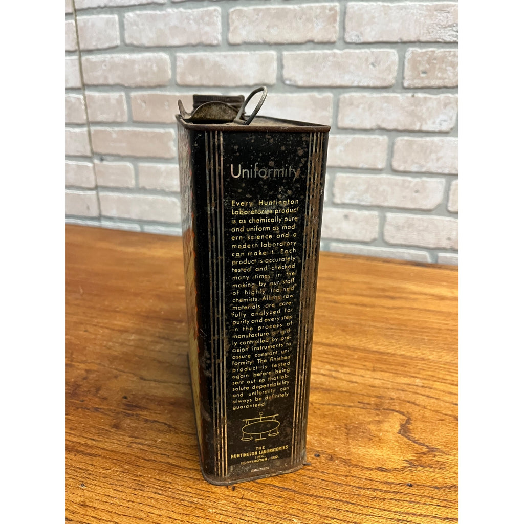 Vintage Scarce Gallon Oil Style Empty Can Huntington Indiana Laboratory Products