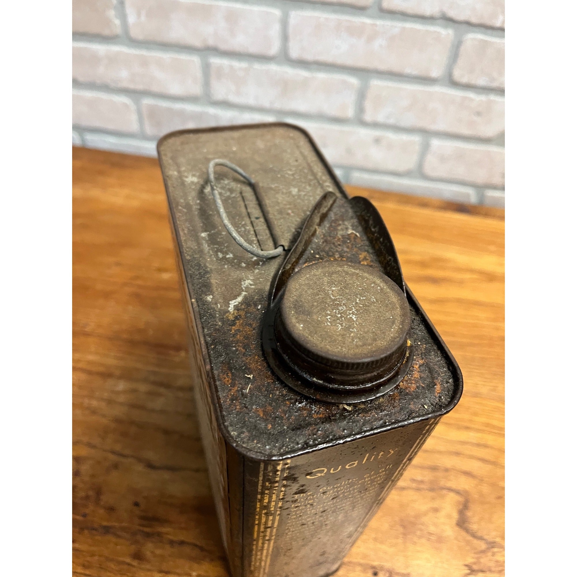 Vintage Scarce Gallon Oil Style Empty Can Huntington Indiana Laboratory Products