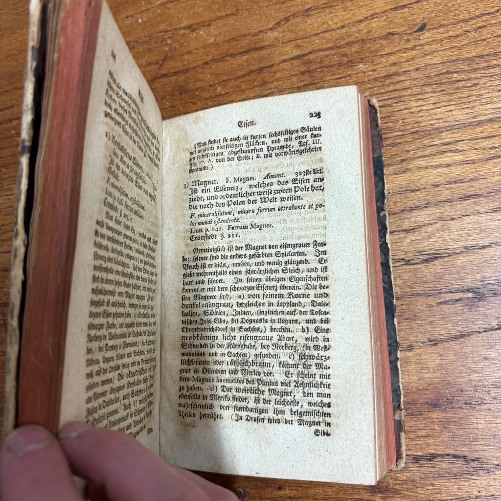 Antique 1783 Study of Minerals & Fossils Book Mineral System