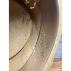 Vintage Sisson's Milwaukee Fine Panama Straw Gambler Hat Telescope Crown 7-1/8 "Pana Cool"