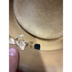 Vintage Sisson's Milwaukee Fine Panama Straw Gambler Hat Telescope Crown 7-1/8 "Pana Cool"