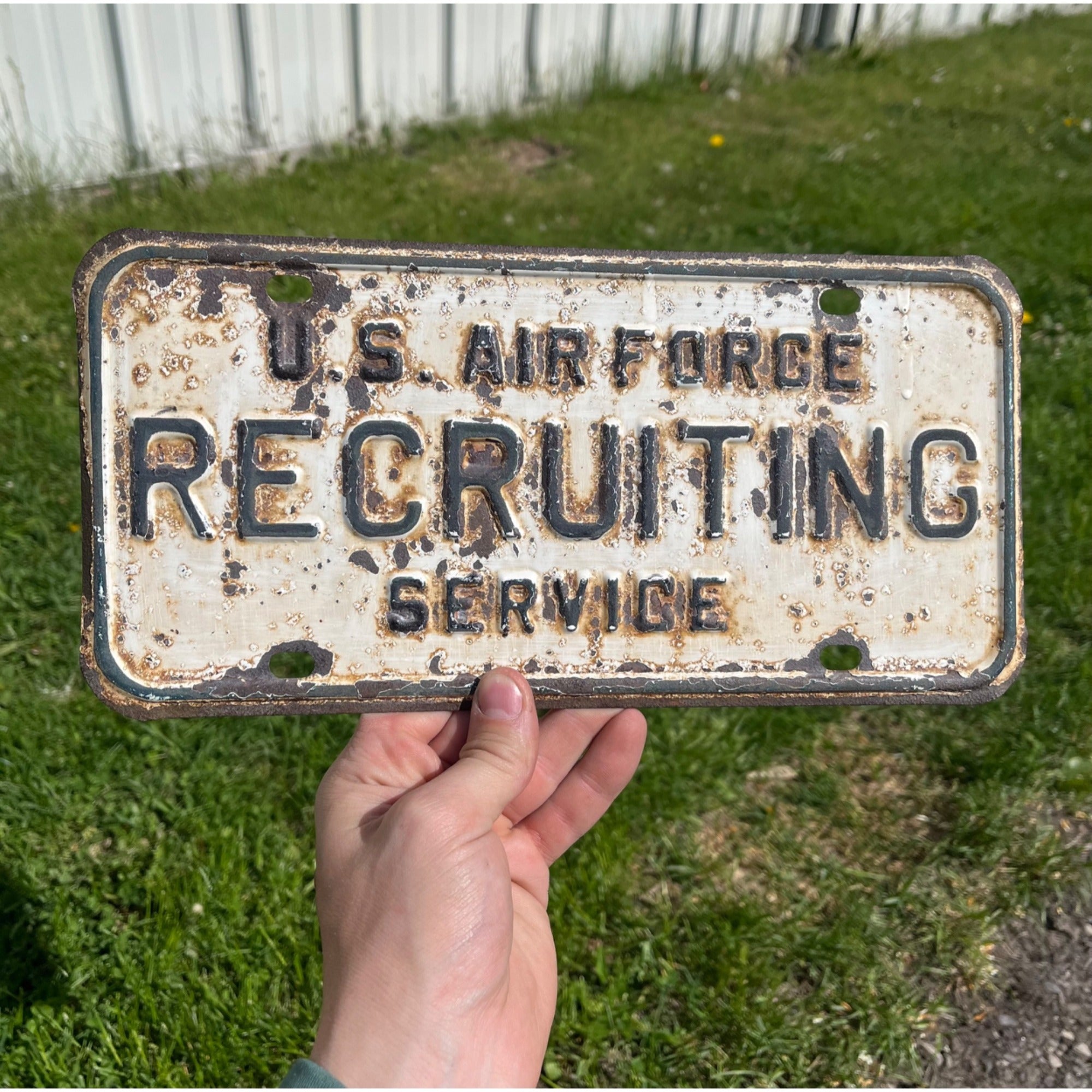 Vintage 1950s RARE US Air Force Recruiting Service License Plate