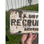 Vintage 1950s RARE US Air Force Recruiting Service License Plate
