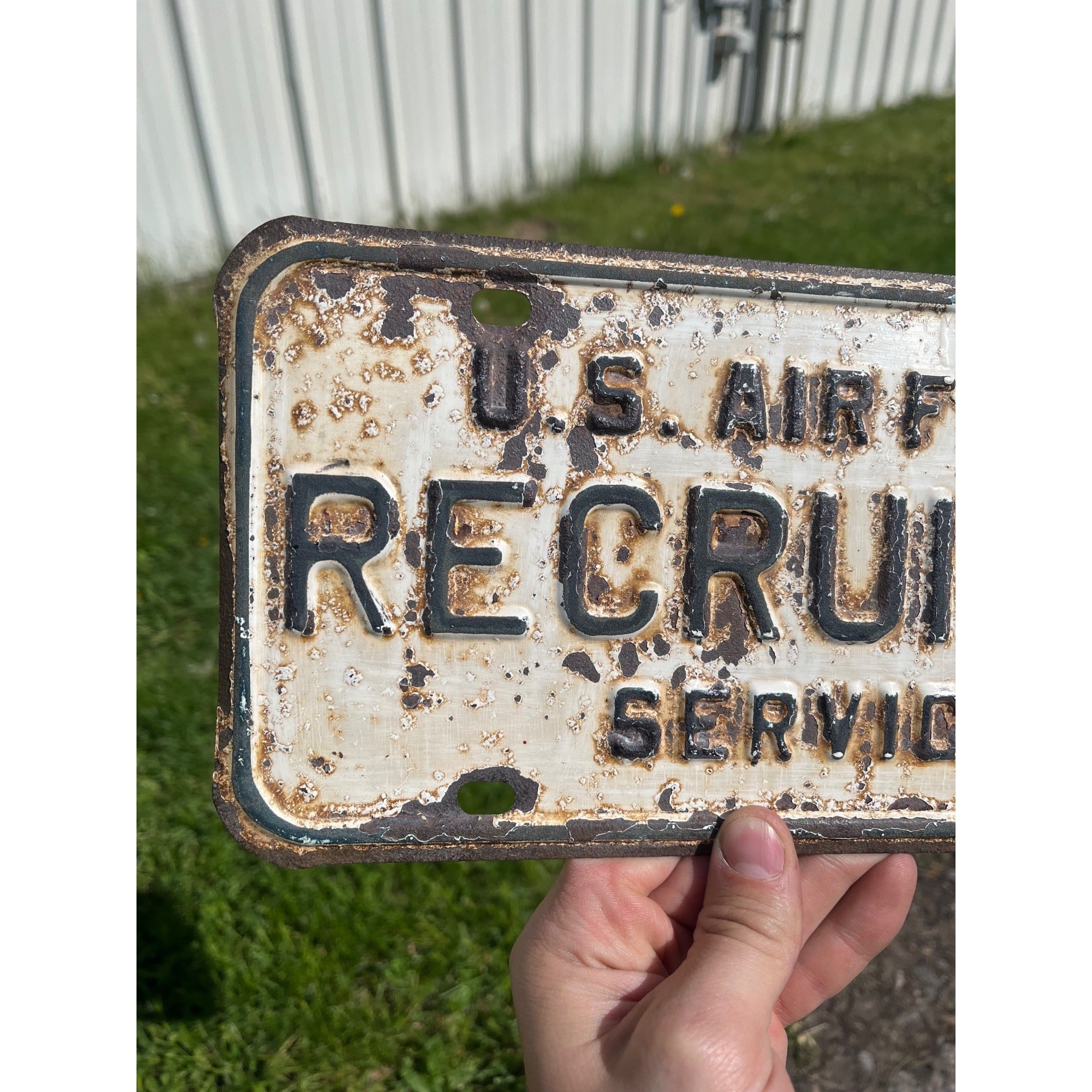 Vintage 1950s RARE US Air Force Recruiting Service License Plate