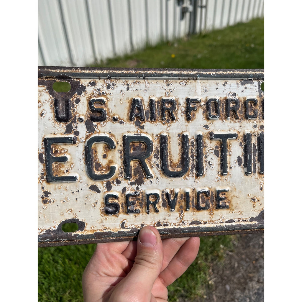 Vintage 1950s RARE US Air Force Recruiting Service License Plate