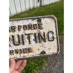 Vintage 1950s RARE US Air Force Recruiting Service License Plate