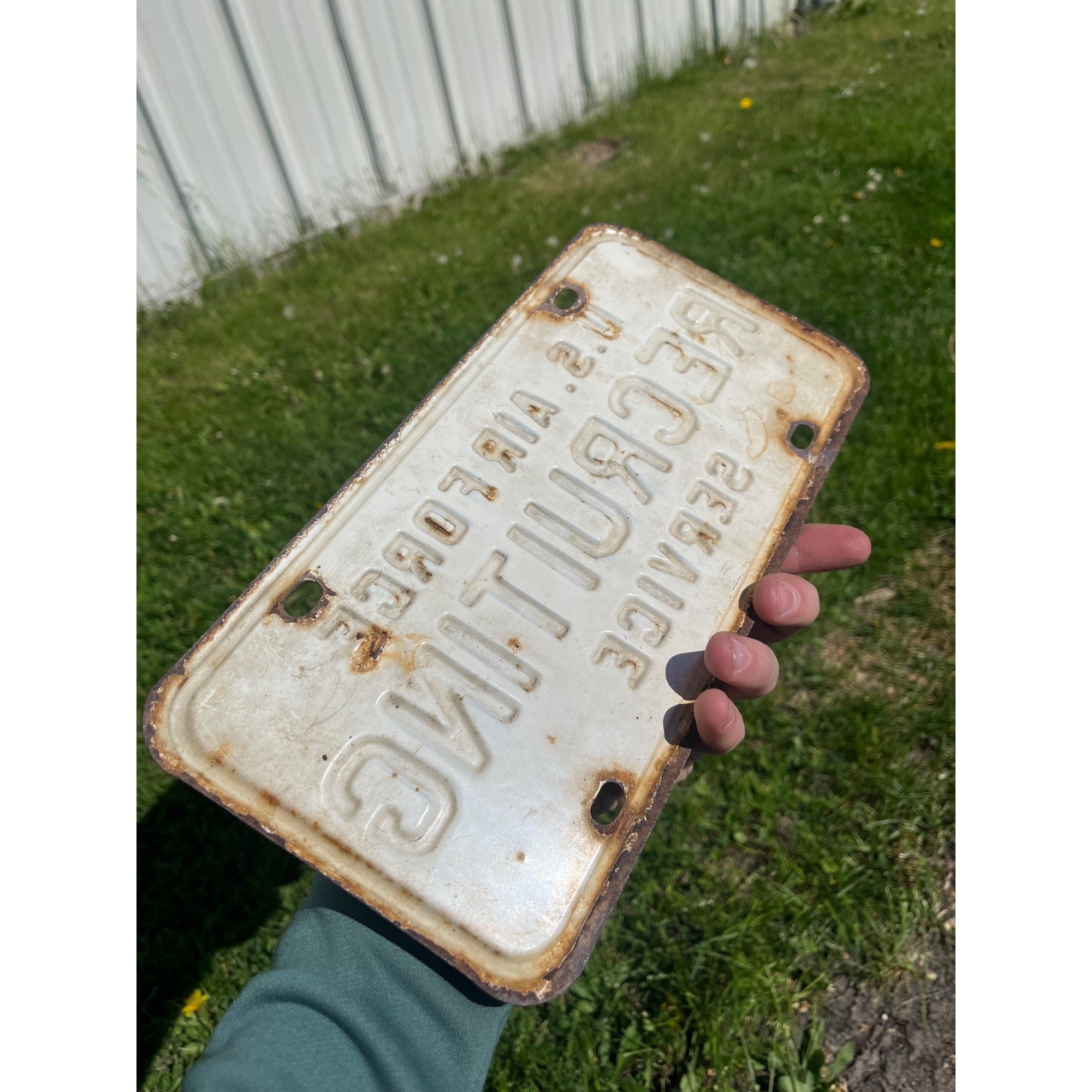 Vintage 1950s RARE US Air Force Recruiting Service License Plate