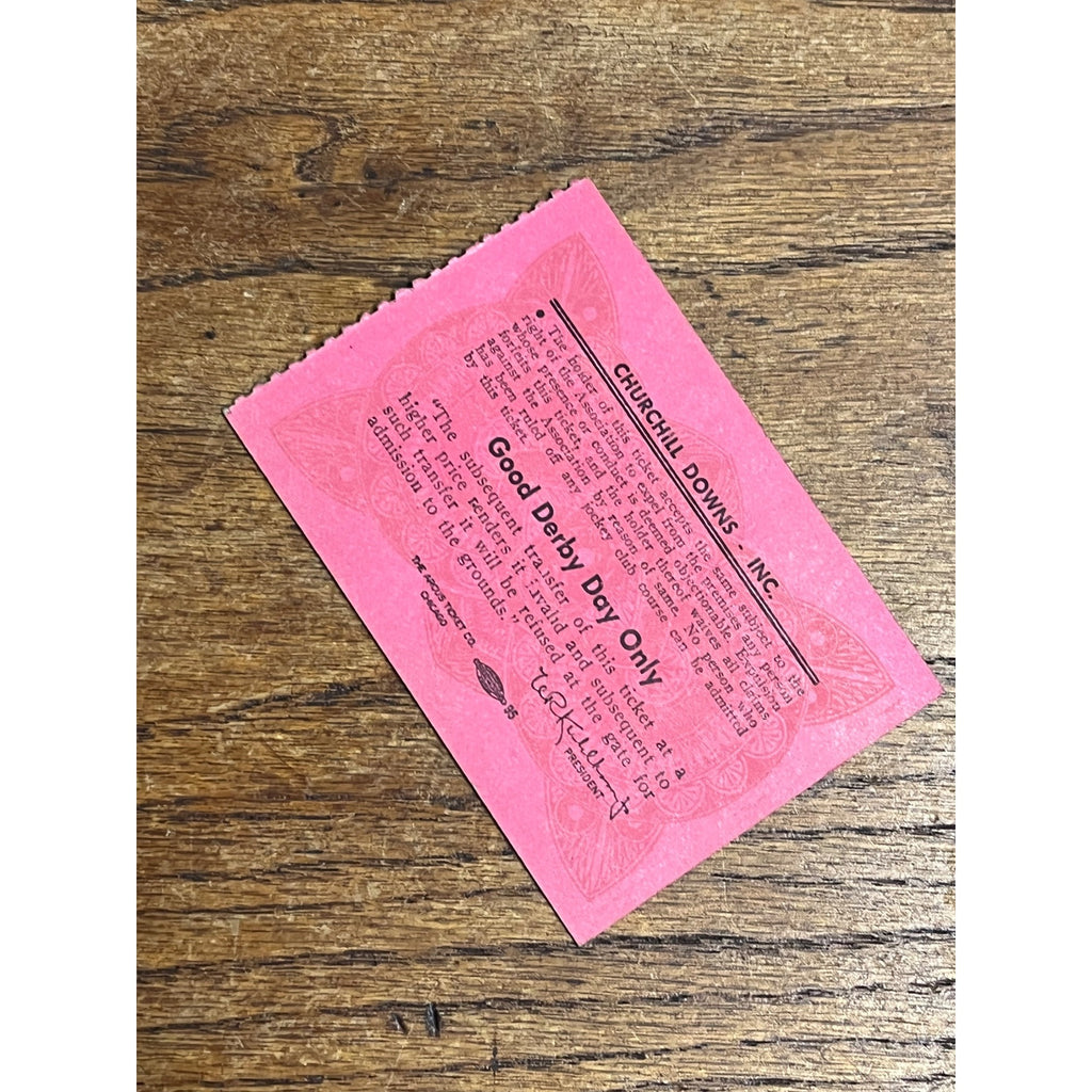 1962 Churchill Downs Kentucky Derby Day Clubhouse Box Seat Ticket Stub