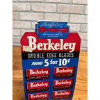 Vintage Berkley Double Edge Razor Blade Advertising Store Display Shaving