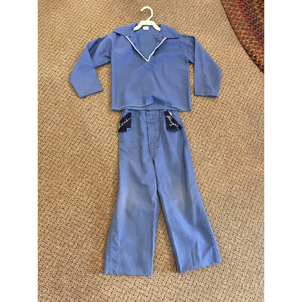 Vintage Blue Lone Ranger Halloween Costume Cowboy Size 8 EN 18985 1950s