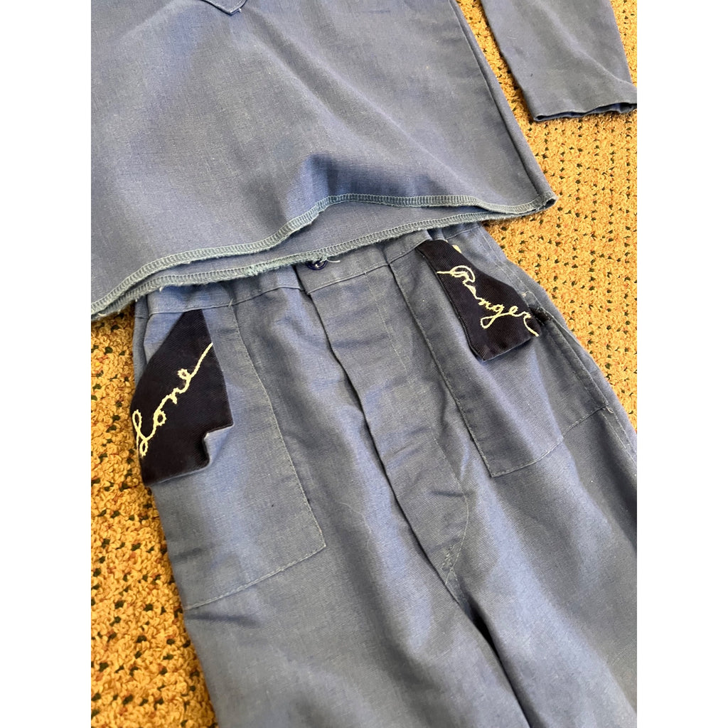 Vintage Blue Lone Ranger Halloween Costume Cowboy Size 8 EN 18985 1950s