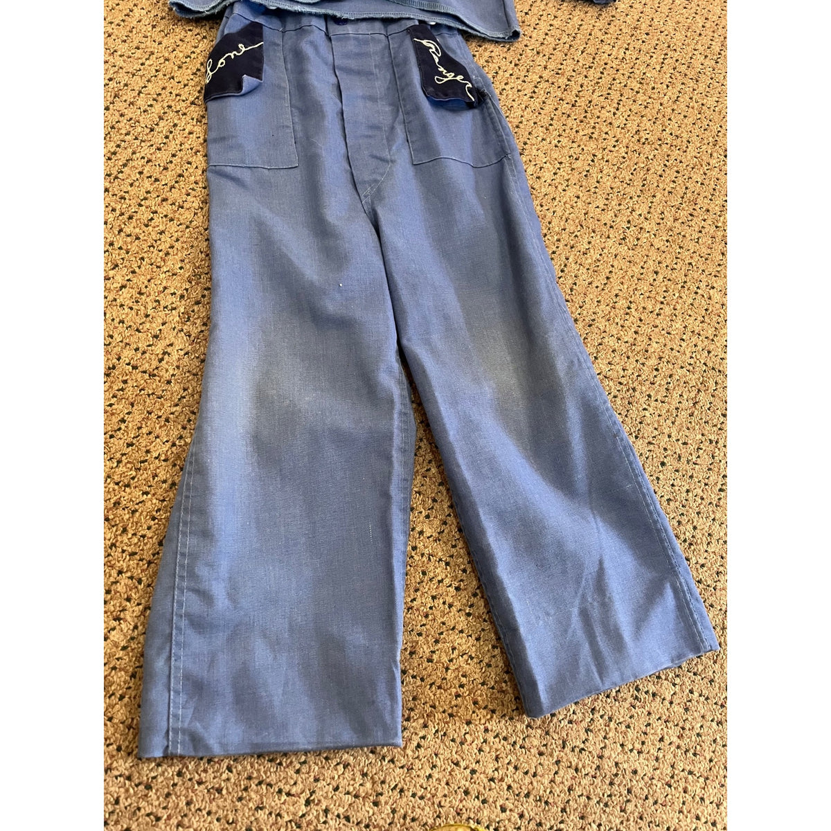 Vintage Blue Lone Ranger Halloween Costume Cowboy Size 8 EN 18985 1950s