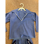 Vintage Blue Lone Ranger Halloween Costume Cowboy Size 8 EN 18985 1950s