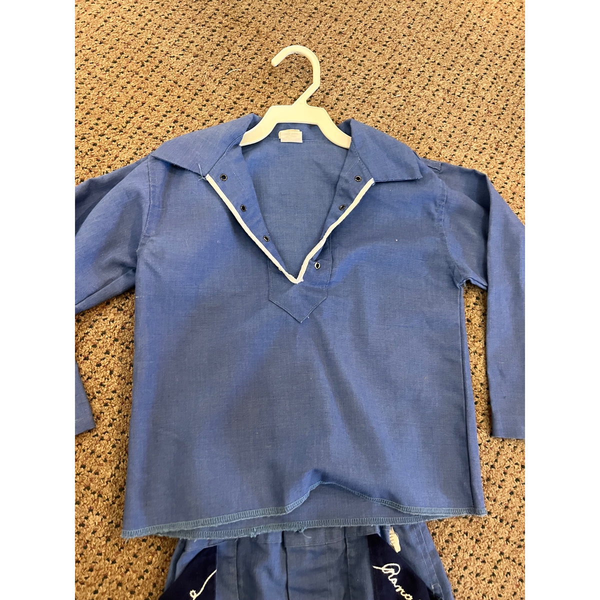 Vintage Blue Lone Ranger Halloween Costume Cowboy Size 8 EN 18985 1950s
