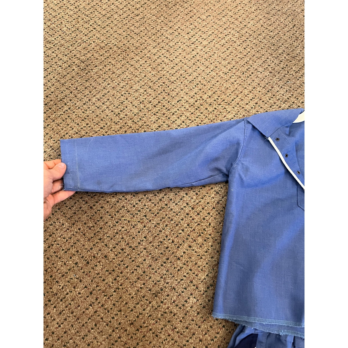 Vintage Blue Lone Ranger Halloween Costume Cowboy Size 8 EN 18985 1950s