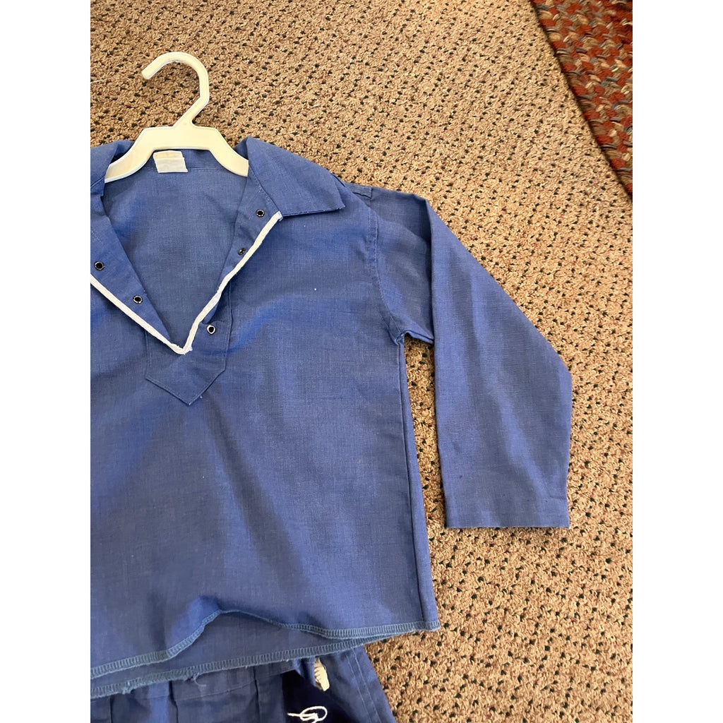 Vintage Blue Lone Ranger Halloween Costume Cowboy Size 8 EN 18985 1950s