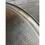 Vintage 1960s MCM Stainless Serving Oval Platter Hammered Tray Olde Hall 18x13.5