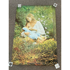 Vintage 1960s Breastfeeding Hippie Mother Poster Art Psychology Today Baby